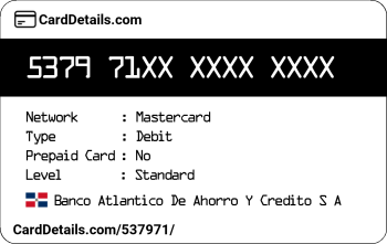 Card Details: 537971