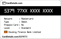 Card Details: 537977