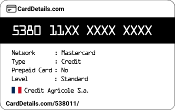 Card Details: 538011