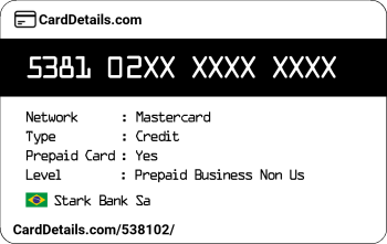 Card Details: 538102