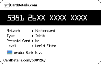 Card Details: 538126