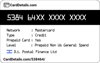 Card Details: 538464