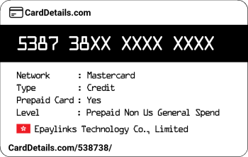 Card Details: 538738