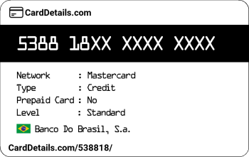 Card Details: 538818