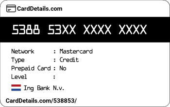 Card Details: 538853