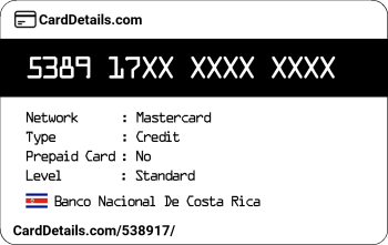 Card Details: 538917