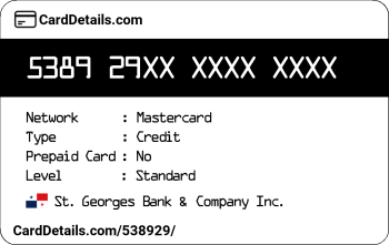Card Details: 538929