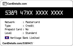 Card Details: 538947