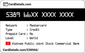 Card Details: 538966