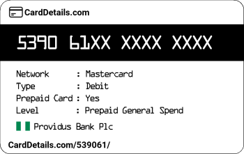 Card Details: 539061