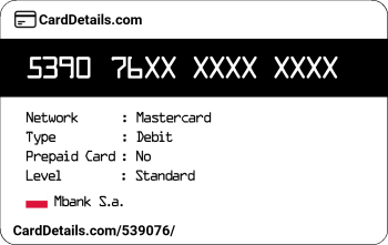 Card Details: 539076