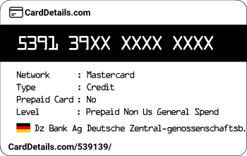 Card Details: 539139