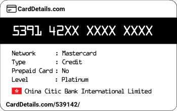 Card Details: 539142