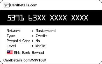 Card Details: 539163