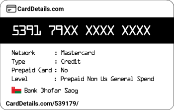 Card Details: 539179