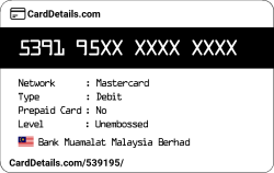Card Details: 539195