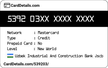 Card Details: 539203