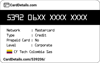 Card Details: 539206