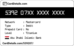 Card Details: 539207