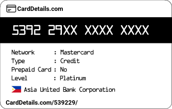 Card Details: 539229