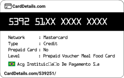 Card Details: 539251