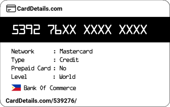 Card Details: 539276
