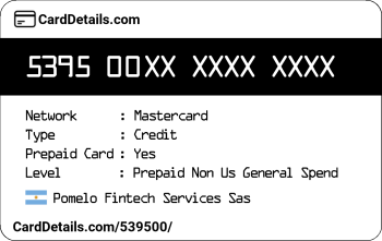 Card Details: 539500