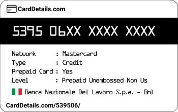 Card Details: 539506
