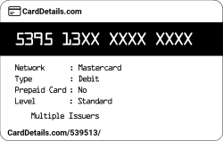Card Details: 539513