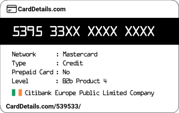 Card Details: 539533