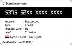 Card Details: 539552