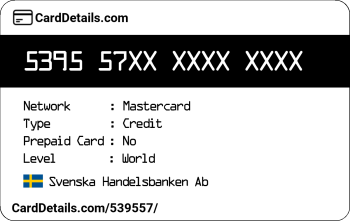 Card Details: 539557