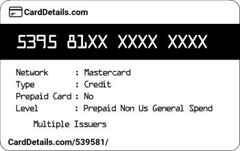 Card Details: 539581