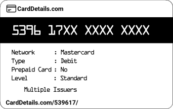 Card Details: 539617
