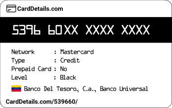 Card Details: 539660