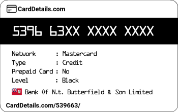 Card Details: 539663