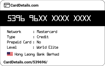 Card Details: 539696