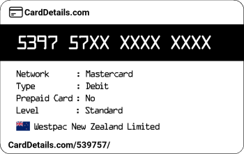 Card Details: 539757