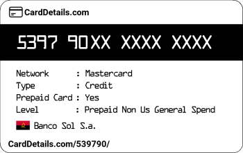 Card Details: 539790