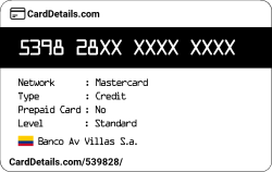 Card Details: 539828