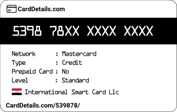 Card Details: 539878