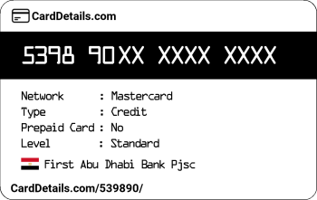 Card Details: 539890