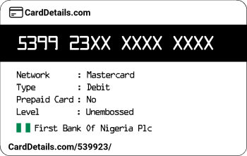 Card Details: 539923