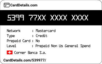 Card Details: 539977