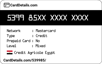 Card Details: 539985