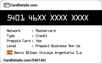 Card Details: 540146