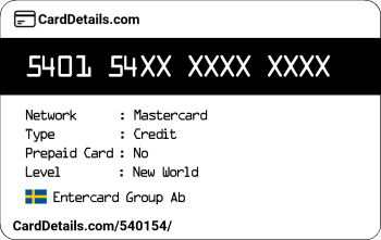 Card Details: 540154