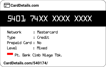 Card Details: 540174