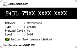 Card Details: 540179