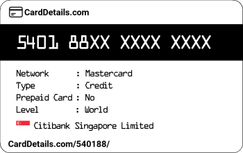Card Details: 540188